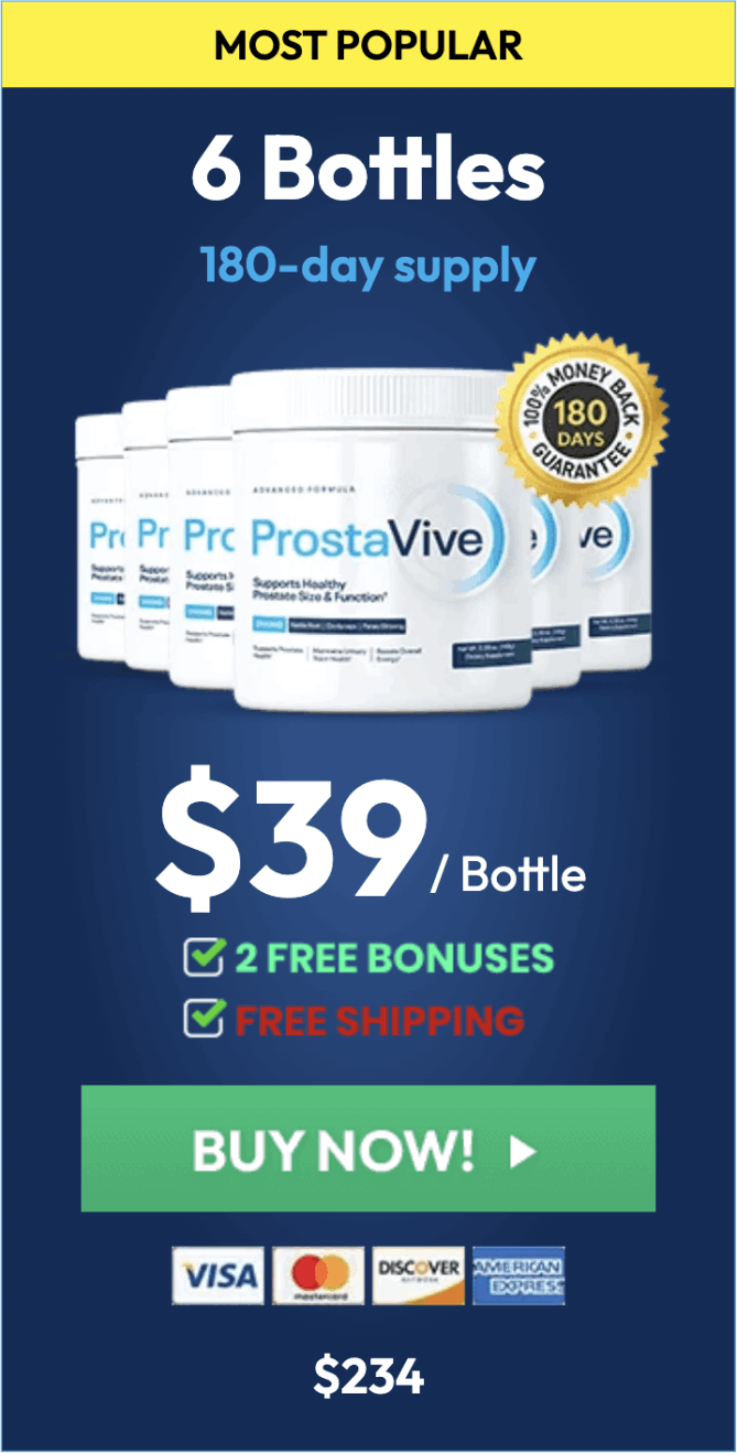 ProstaVive 6 bottles 180-day supply best value